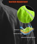 Men's Winter Cycling Jackets Thermal Warm Water Resistant Bike Running Windproof Fleece Cold Weather Mountain Biking Bicycle Riding Gear(Fluorescent Yellow/Black,L)