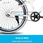 JOYSTAR Lubbock 24 Inch Kids Bike for Boys & Girls Ages 9-12 Years 24" Hardtail Mountain Bike for Kids with Steel Frame and 1-Speed Drivetrain with Kickstand 24 inch Bicycle White