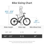 JOYSTAR Lubbock 24 Inch Kids Bike for Boys & Girls Ages 9-12 Years 24" Hardtail Mountain Bike for Kids with Steel Frame and 1-Speed Drivetrain with Kickstand 24 inch Bicycle White