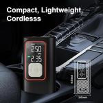 Tire Inflator Portable Air Compressor, 3X Faster 25000mAh 160 PSI Air Pump for Car Tires- Cordless, with Pressure Gauge, LED Light & Digital Display, for Car, Truck, Motor, E-Bike and Bicycle Pro