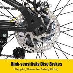 JOYSTAR 20 Inch Moutain Bike for Kids Ages 7-12 Year Old Boys Girls Shimano 7-Speed and Dual Disc Brake 20 Inch Fat Tire Boy Bike Kids' Bicycle Black