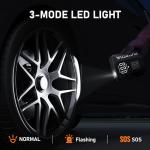 Pumptiva Tire Inflator Portable Air Compressor, 3X Faster Portable Tire Inflator for Car 150PSI Air Pump for Car Tires with LED Light, Auto Shut-Off for Motorcycle, Bicycle, Bike, Ball (Black)