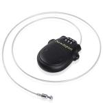 Newdeport Snowboard Cable Lock: 29.5 Inch Retractable Steel Cable - Bike, Helmet, Luggage, Stroller, Travel & Mini Ski Lock - Black