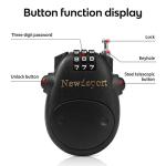 Newdeport Snowboard Cable Lock: 29.5 Inch Retractable Steel Cable - Bike, Helmet, Luggage, Stroller, Travel & Mini Ski Lock - Black