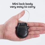 Newdeport Snowboard Cable Lock: 29.5 Inch Retractable Steel Cable - Bike, Helmet, Luggage, Stroller, Travel & Mini Ski Lock - Black