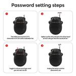 Newdeport Snowboard Cable Lock: 29.5 Inch Retractable Steel Cable - Bike, Helmet, Luggage, Stroller, Travel & Mini Ski Lock - Black