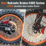 Riding'times Ebike for Teens Adults, 60V 25AH 40MPH // 48V 27AH 37MPH Electric Dirt Bike with 14"/12" Motorcycle Tire, 3000W/2000W Dual Hydraulic Brake Mountain Off-Road Dirtbike for Ages 13+