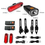 KunHe 4 Pack USB-C Rechargeable Bike Lights Head Lights for Night Riding Men Women & Kids 3 Lights Modes Used as a Safety Indicator Light for Skateboards Strollers and Wheelchairs