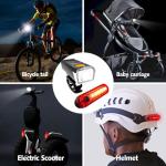 KunHe 4 Pack USB-C Rechargeable Bike Lights Head Lights for Night Riding Men Women & Kids 3 Lights Modes Used as a Safety Indicator Light for Skateboards Strollers and Wheelchairs