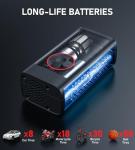 Tire Inflator Portable Air Compressor, 150PSI Cordless Air Pump for Car Tires, Bike Tire Pump with Pressure Gauge, Auto Shut Off, LED Light for Car Motorcycle Bicycle