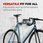 Durable Wall Mount Bike Rack with Adjustable Hooks