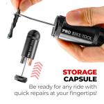 PRO BIKE TOOL Tubeless Bike Tyre Repair Kit – for MTB and Road Bicycle Tyres – Fix a Puncture or Flat, Fast – Tackle Set Includes Storage Canister, Plugger Tool and Plugs - 5 Bacon and 5 Black Strips