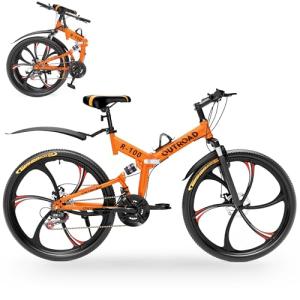 Outroad 26" Folding Mountain Bike - 21 Speed