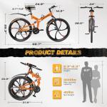 Outroad 26" Folding Mountain Bike - 21 Speed
