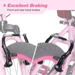 WEIZE 24 Inch Kid Mountain Bike,Kid Bike for Girls Age 6-14 Year Old,6 Speed Kid Bicycle with Front Suspension Fork,Adjustable Seat Height,High-Carbon Steel Frame,Ideal for Girl Adventurers,Pink