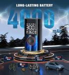 Tire Inflator Portable Air Compressor Portable Cordless Mini Air Pump with Digital Pressure Gauge Inflater 150PSI 3X Fast Inflation Auto Shutoff Large Battery Tires Pump for Cars Motors Bikes Balls