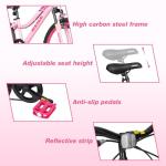 WEIZE 24 Inch Kid Mountain Bike,Kid Bike for Girls Age 6-14 Year Old,6 Speed Kid Bicycle with Front Suspension Fork,Adjustable Seat Height,High-Carbon Steel Frame,Ideal for Girl Adventurers,Pink