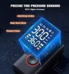 Tire Inflator Portable Air Compressor Portable Cordless Mini Air Pump with Digital Pressure Gauge Inflater 150PSI 3X Fast Inflation Auto Shutoff Large Battery Tires Pump for Cars Motors Bikes Balls