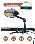 Bike Mirror Handlebar Mount, HD Wide Rear View Bicycle Mirrors for Handlebars with Scratch Resistant Glass, 360°Adjustable Bike Rear View Mirror for Scooter, Motorcycle, Bikes (HD Lens: Left)