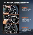 Tire Inflator Portable Air Compressor Portable Cordless Mini Air Pump with Digital Pressure Gauge Inflater 150PSI 3X Fast Inflation Auto Shutoff Large Battery Tires Pump for Cars Motors Bikes Balls