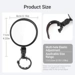 Bike Mirrors, Bicycle Cycling Rear View Safe Mirrors, Adjustable Rotatable Handlebars Mounted Scratch Resistant Glass Lens Plastic Convex Mirror for Mountain Road Bikes Easy to Install