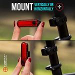 Bike Tail Light 2 Pack - Easy Bicycle Rear Light Installation - USB C Rechargeable Bike Lights for Night Riding - 18 Hour Max - Bicycle Brake Safety - 4 Modes LED (Luces para Bicicleta)