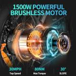 Ridstar Electric Bike for Adults Q20, 2000/1500W, 37/30MPH,52V 40AH,48V/20AH E-Bike,30-180 Miles Electric Motorcycle, 20" Fat Tire Dirt Bike, UL2849 All Terrain for Mountains, Snow, Sand, Road