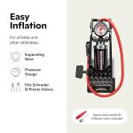 Foot Pump with Steel Feet & Pressure Gauge