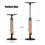 GOBKO Floor Pump with Gauge for Bikes and Balls