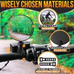 Bike Handlebar Rear View Mirrors - 2 Pack
