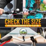 Bike Handlebar Rear View Mirrors - 2 Pack