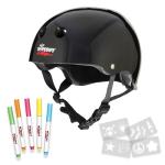 Wipeout Dry Erase Kids Bike Helmet - Black