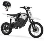 ESKUTE Electric Dirt Bike for Teens Adults, Mid-Drive Motor 3500W Peak, Electric Motorcycle 48V23Ah Battery, Hydraulic Disc Brake，53Mile,38mph, Hydraulic Nitrogen Dual Shock Absorbers,White