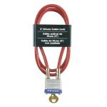Master Lock 719D Steel Cable with Integrated Outdoor Padlock with Key, 1 Pack, Silver, 3' Long x 3/16' Diameter
