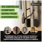 Child-Proof Refrigerator Lock for French Doors - Black