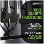 Child-Proof Refrigerator Lock for French Doors - Black