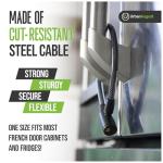 Child-Proof Refrigerator Lock for French Doors - Black