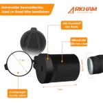 Arkham Bicycle Mirror for Handlebars - Mini Rear View, Foldable, 360 Rotatable Universal Mirror for Road Bike With Rubber Mounting Sleeve