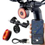 Redcomets Anti-Theft Bike Tail Light with Apple Find My Location & Brake Sensor, 300m Long Range Visibility, IP65 Waterproof, USB-C Charging, 5 Modes for Night Riding, City Commute, Electric Bike