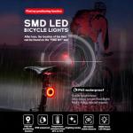 Redcomets Anti-Theft Bike Tail Light with Apple Find My Location & Brake Sensor, 300m Long Range Visibility, IP65 Waterproof, USB-C Charging, 5 Modes for Night Riding, City Commute, Electric Bike