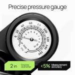 Bike Pump with Gauge - Floor Bike Pumps for Road & Mountain Bikes, Presta & Schrader Valve, 160 PSI, 2-Inch Dial, Includes Needle & Ball Adapters, Foldable Footrest, Angle Adapter