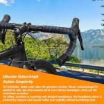 Arkham Bicycle Mirror for Handlebars - Mini Rear View, Foldable, 360 Rotatable Universal Mirror for Road Bike With Rubber Mounting Sleeve