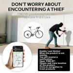 Redcomets Anti-Theft Bike Tail Light with Apple Find My Location & Brake Sensor, 300m Long Range Visibility, IP65 Waterproof, USB-C Charging, 5 Modes for Night Riding, City Commute, Electric Bike