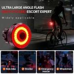 Redcomets Anti-Theft Bike Tail Light with Apple Find My Location & Brake Sensor, 300m Long Range Visibility, IP65 Waterproof, USB-C Charging, 5 Modes for Night Riding, City Commute, Electric Bike