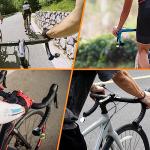 Arkham Bicycle Mirror for Handlebars - Mini Rear View, Foldable, 360 Rotatable Universal Mirror for Road Bike With Rubber Mounting Sleeve