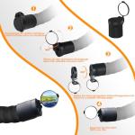 Arkham Bicycle Mirror for Handlebars - Mini Rear View, Foldable, 360 Rotatable Universal Mirror for Road Bike With Rubber Mounting Sleeve