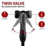 BV High Pressure Steel Bike Pump with Gauge