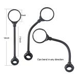 Bike Mirror, Bicycle Rear View Handlebar Mirrors Wide Angle Acrylic Convex Safety Adjustable Rotatable Scratch Resistant Shockproof Aluminum Tube Bike Mirrors for Mountain/Kids/Ebike Bikes （1 piece）