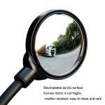 Bike Mirror, Bicycle Rear View Handlebar Mirrors Wide Angle Acrylic Convex Safety Adjustable Rotatable Scratch Resistant Shockproof Aluminum Tube Bike Mirrors for Mountain/Kids/Ebike Bikes （1 piece）