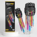 GRENPRO Allen Wrenches Sets, Hex Key Set, 33pcs Allan Wrench Sets Metric And Standard & SAE Color Coded Bike Wrench Tools Organizer With Bit Set And Adapter, Long Large Small Ball End Allen Wrench Set